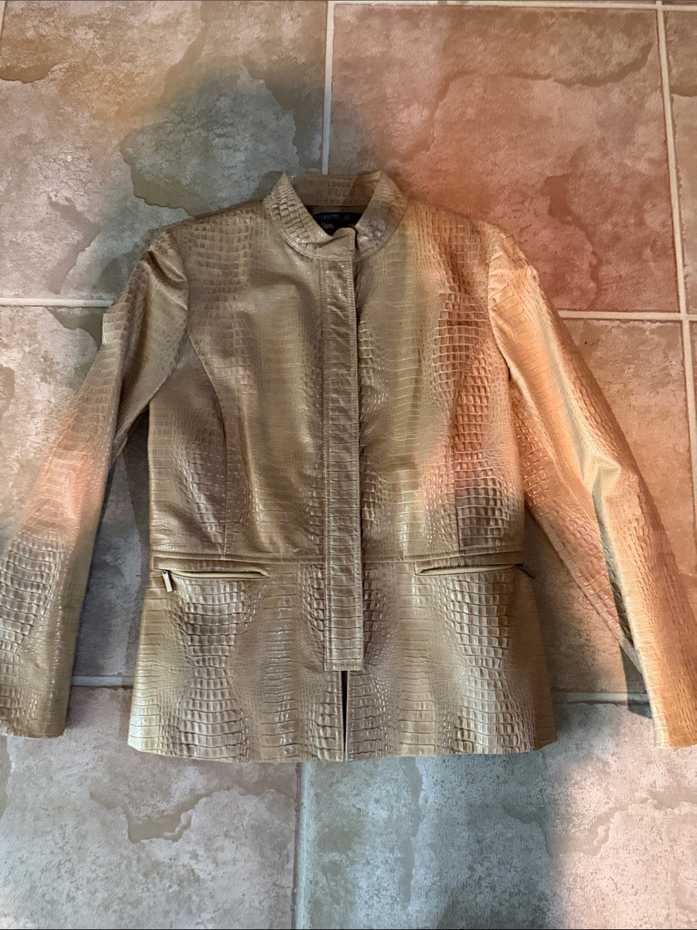 Vanity Fair Bronze-Tone Leather Jacket